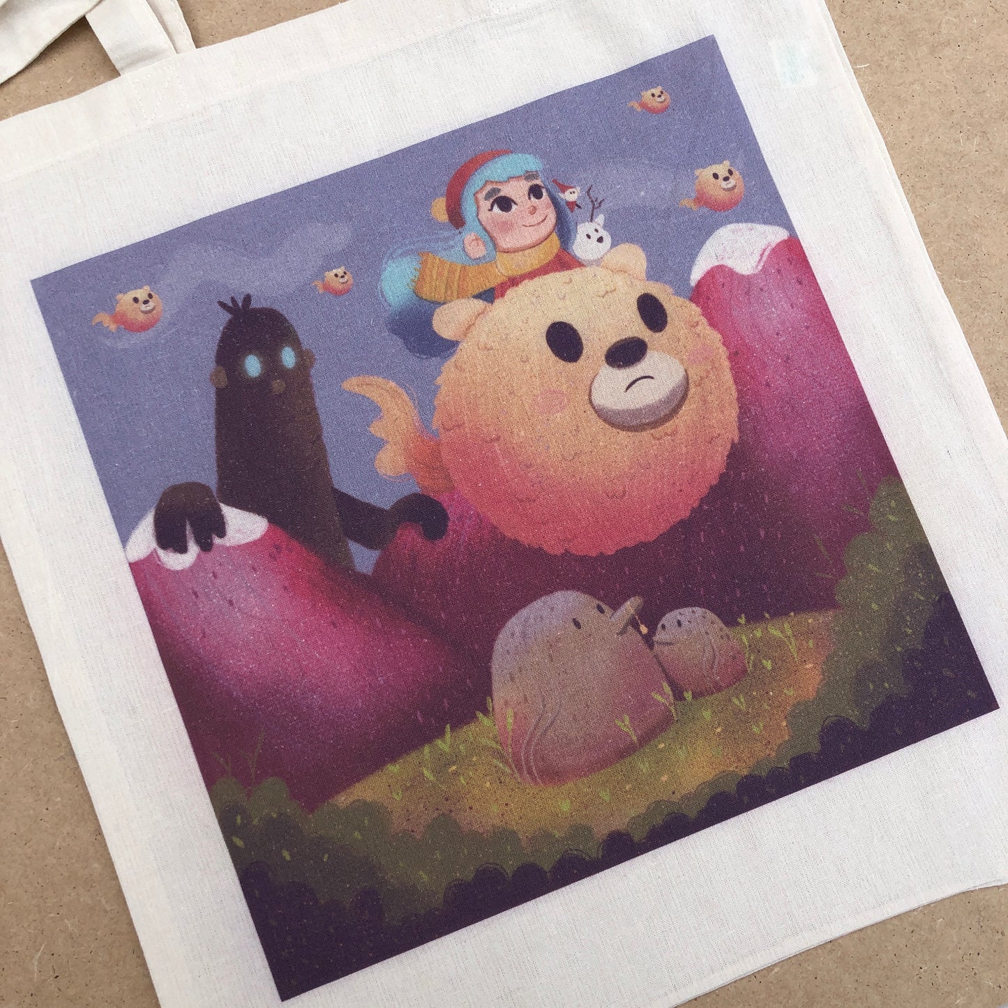 Tote Bag Hilda | Bolsa Tela Fanart Hilda The Series | Netflix Fan Art 100% Algodón 40x40cm 16x16inch