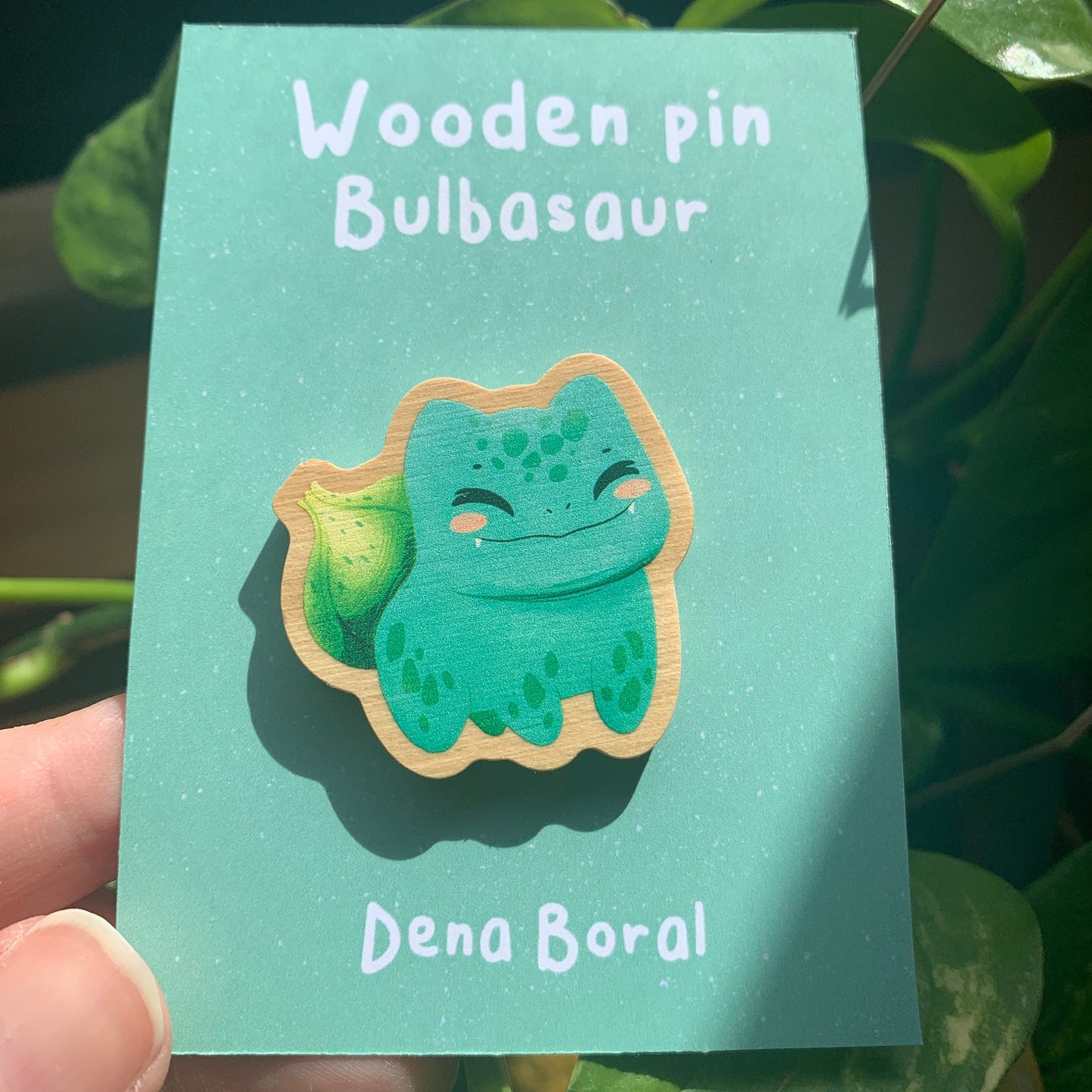 Pin de Madera Bulbasur-poke |Bulbasur-poke Wooden Pin Badge |