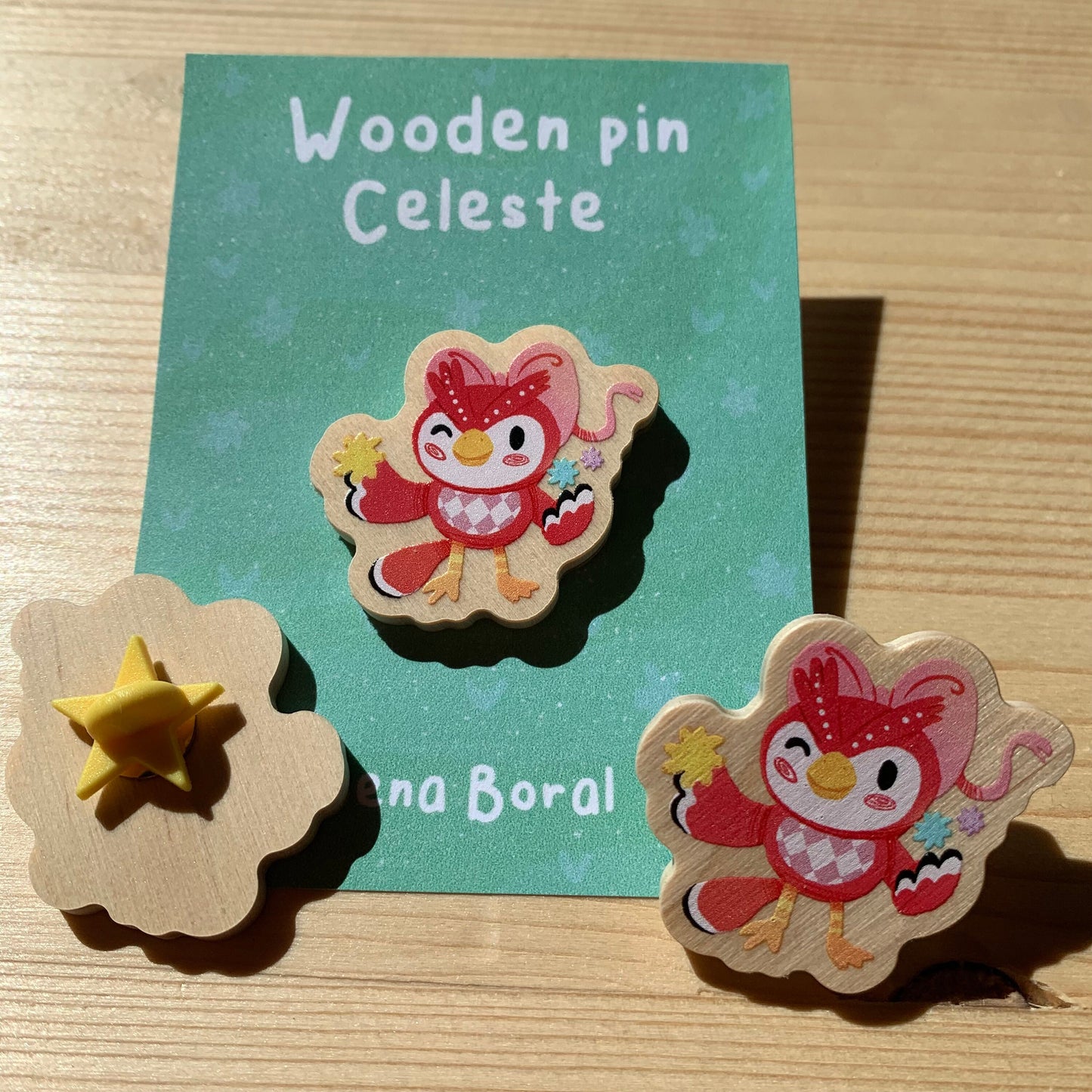 Pin de madera natural, Celeste Animal Crossing New Horizons, Nintendo Switch