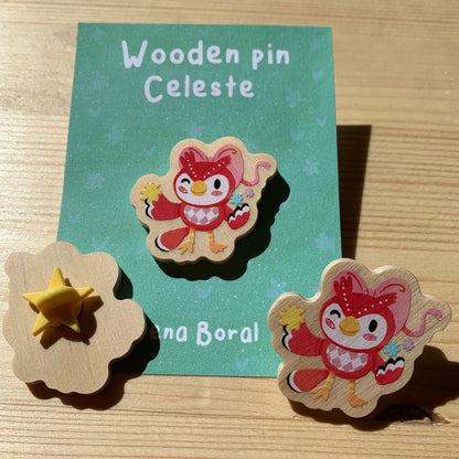 Pin de madera natural, Celeste Animal Crossing New Horizons, Nintendo Switch