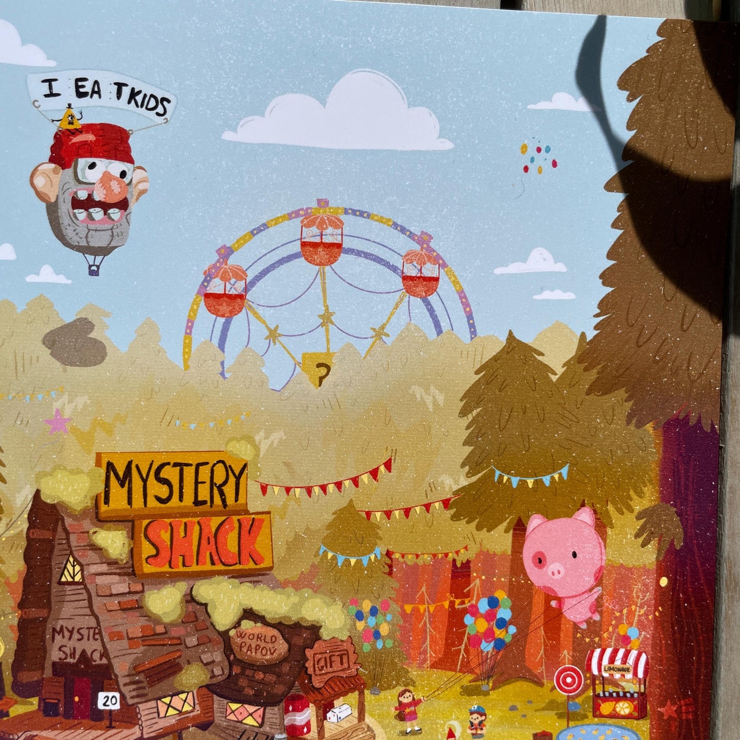 Print Gravity Falls Universe, Fanart, Ilustración impresa de la colección "Gravity Falls"