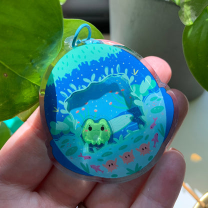 Shaker Rana y Nenufar Llavero | Tamagotchi shaker Keychain