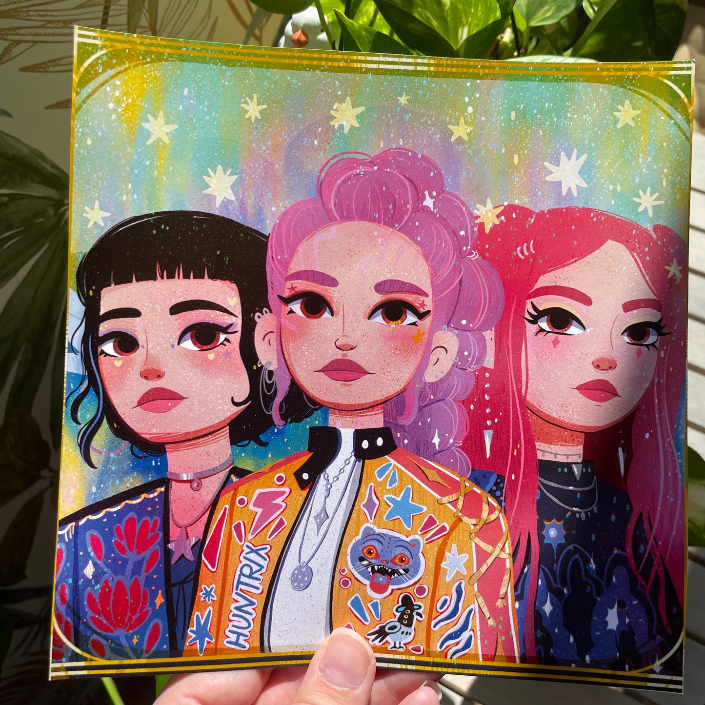 Print Huntrix:  Fanart de la colección de ilustraciones "Las Guerreras K-Pop"