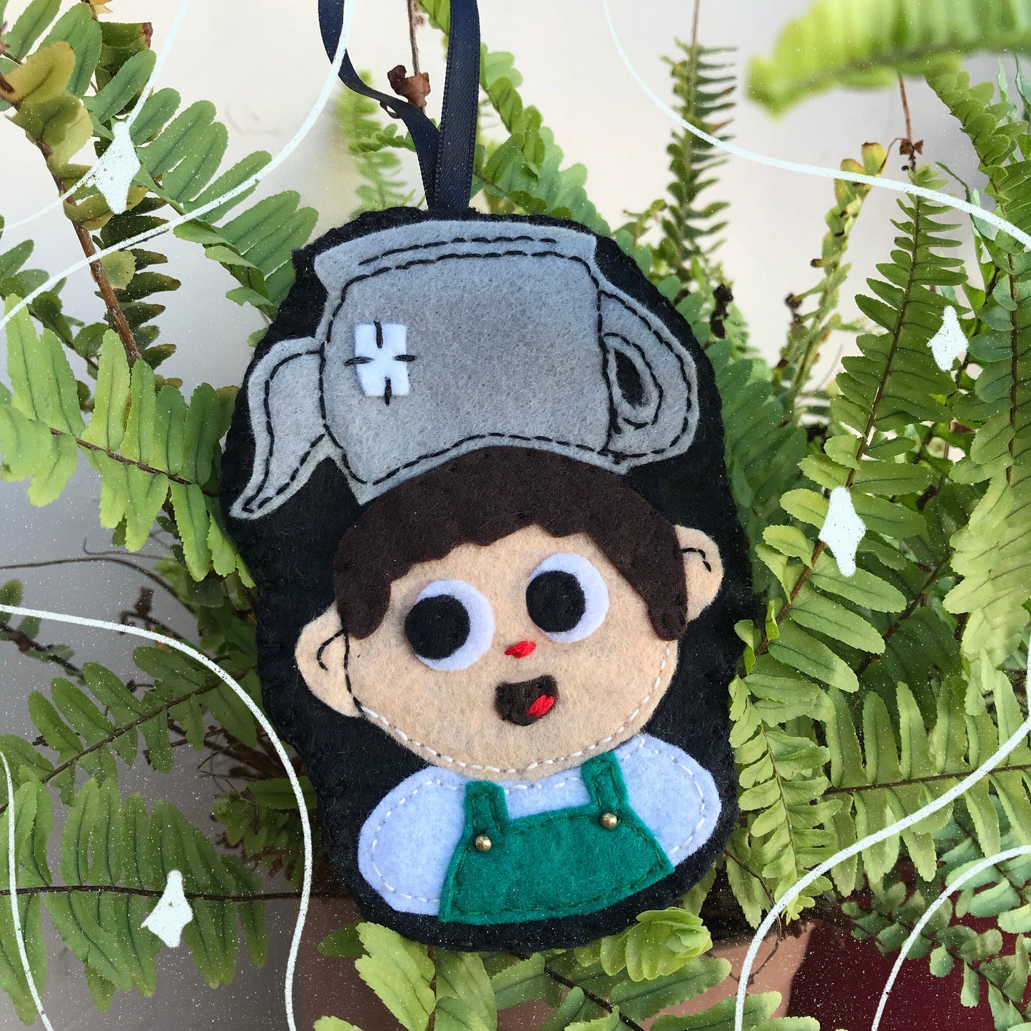 Wirt & Greg Mas allá del Jardín | Adorno de fieltro hecho a mano, diseño original. Decoración Arbol de Navidad Over The Garden Wall