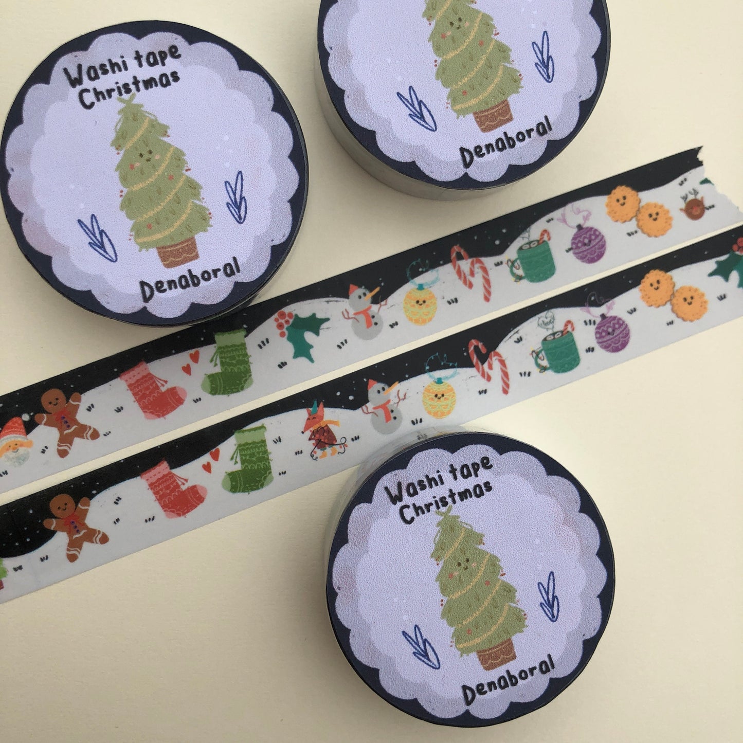 Navidad Washi Tape | Christmas Planner Tapes Handmade | Christmas Gift Card Design Gift Packaging | Cute Pattern Decorative Tape