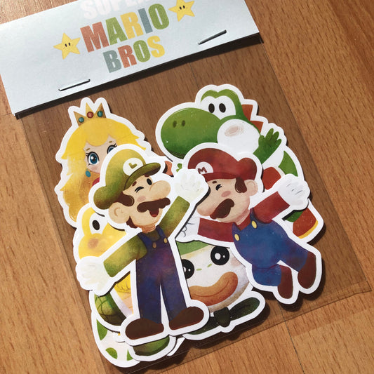 Pack Pegatinas Super Mario Bros | Stickers Pack | Fanart Nintendo