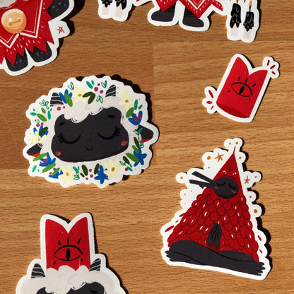 Pack Pegatinas Cult Of The Lamb | Stickers Pack | Fanart
