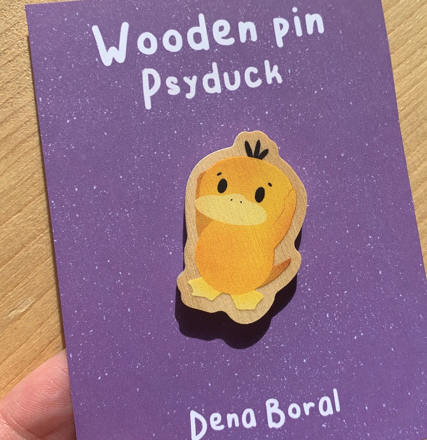 Pin de Madera Psyduck-poke |Psyduck  Wooden Pin Badge | Psyduck