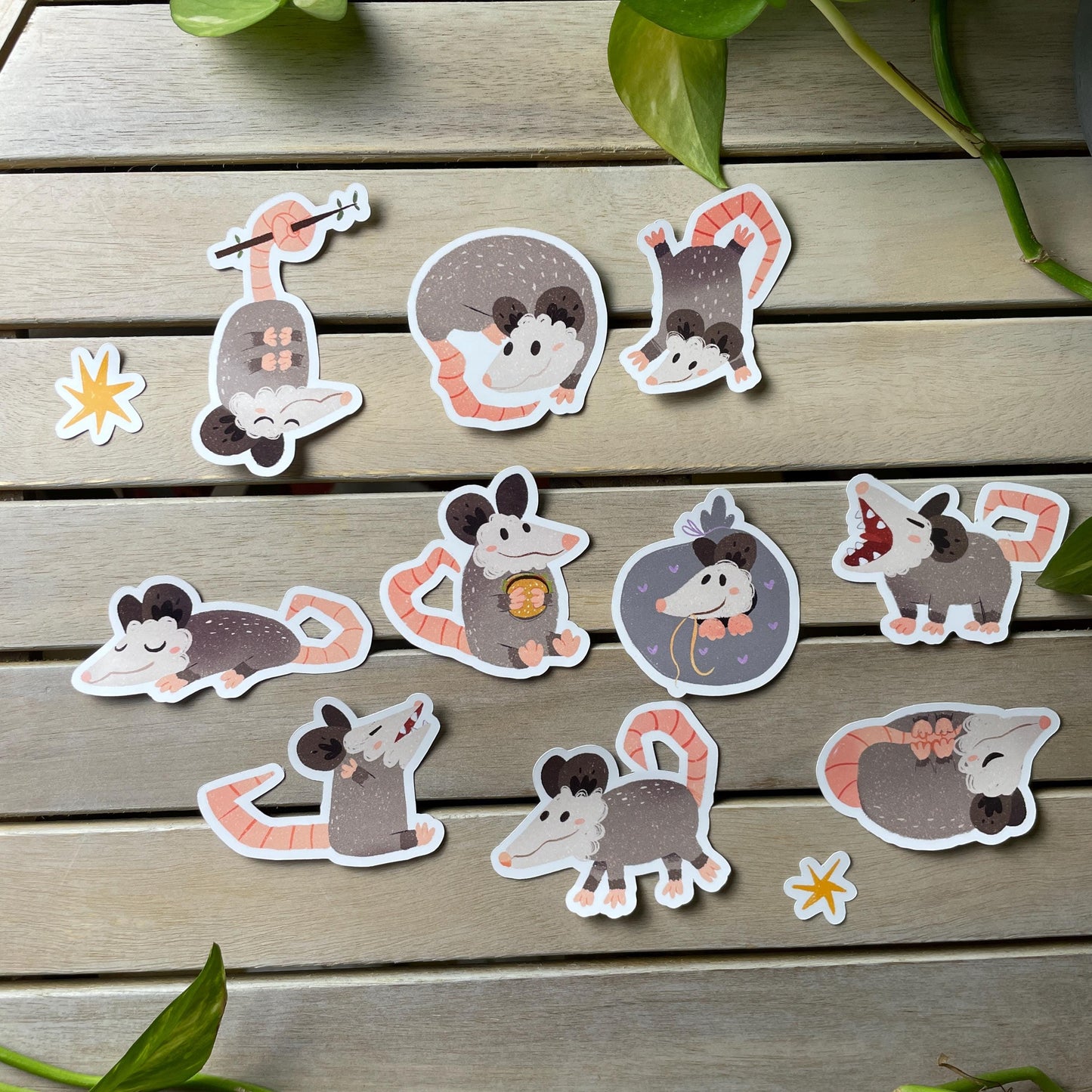 Pack de Pegatinas Zarigüeyas