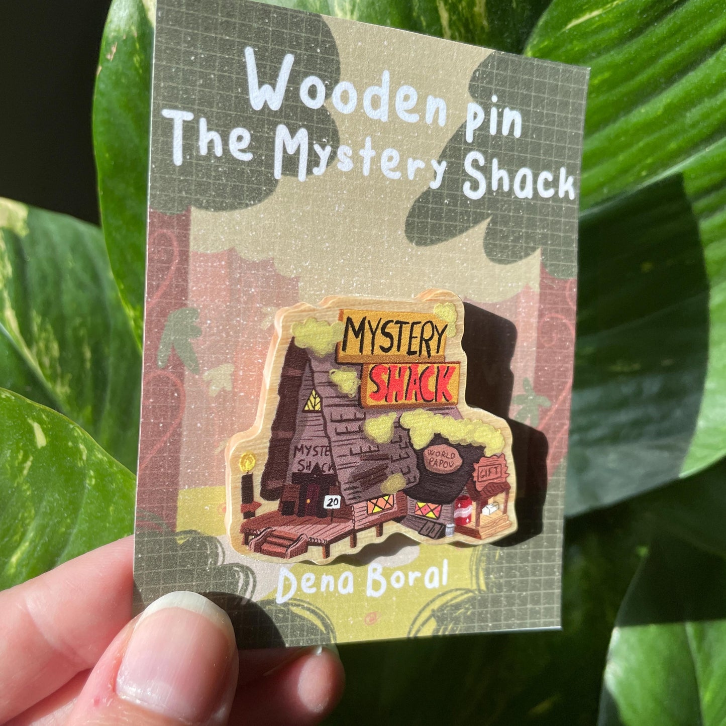 Mistery Shack Gravity Falls Pin de Madera Natural