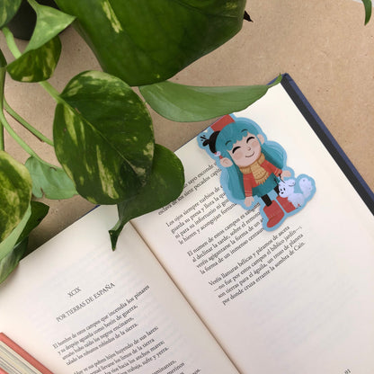 Hilda The Series Netflix Marcapáginas | Separador magnético Punto de Libro | Hecho a mano Handmade | Fans Hilda Regalo Original Libros