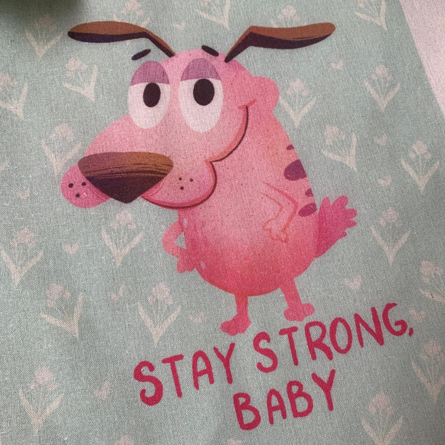 Tote Bag Agallas el perro cobarde | Bolsa Tela Fanart Courage The Cowardly Dog Totebag | Fan Art 100% Algodón 40x40cm 16x16inch