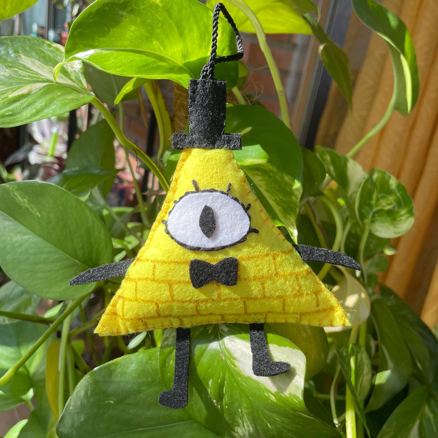 Bill Cipher: Adorno de fieltro hecho a mano, Gravity Falls. Decoración para árbol de navidad y Halloween
