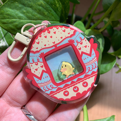 Llavero pollito en huevo de pascua  | Tamagotchi shaker