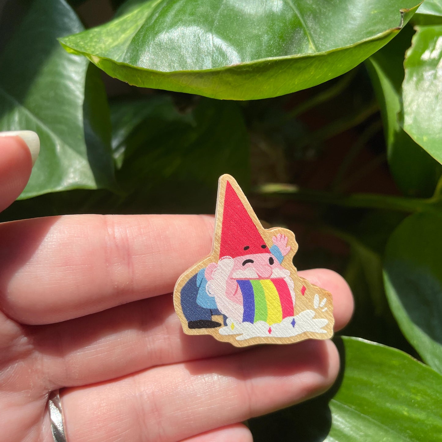 Gnomo Gravity Falls Pin de Madera Natural