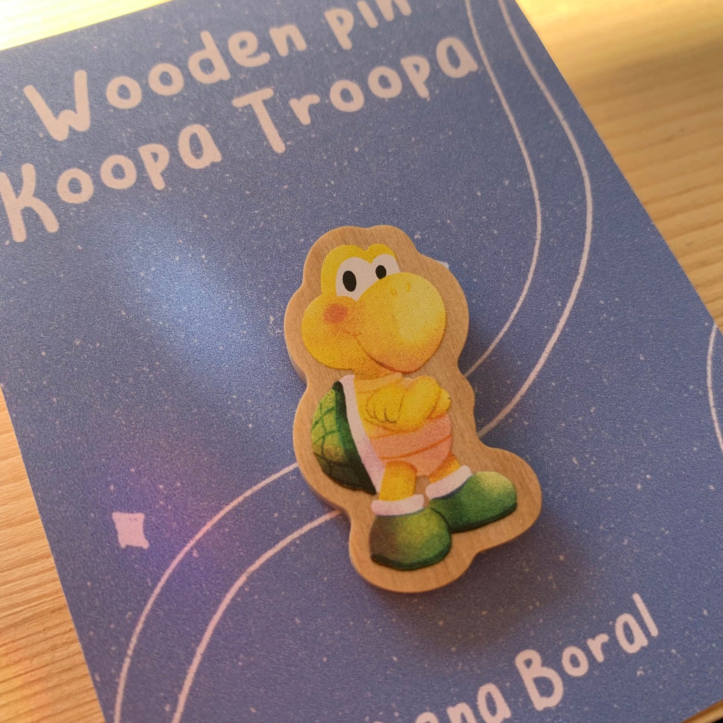 Wooden Pin, koopa troopa Super Mario Bros, Nintendo Switch Badge
