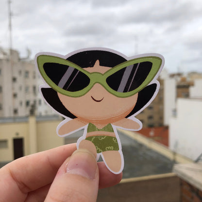 Pack Pegatinas Cactus Las Supernenas | Buttercup The Powerpuff Girls Stickers Pack | Cartoon Network Fanart | Las Chicas Superpoderosas