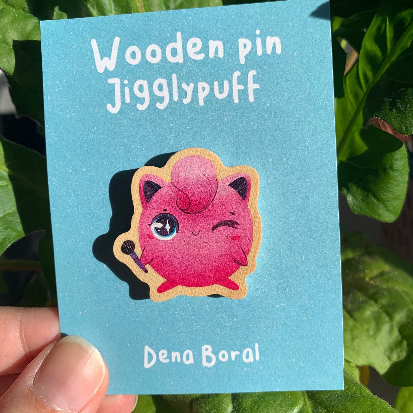 Pin de Madera Jigglypuf-poke | Jigglypuf-poke Wooden Pin Badge