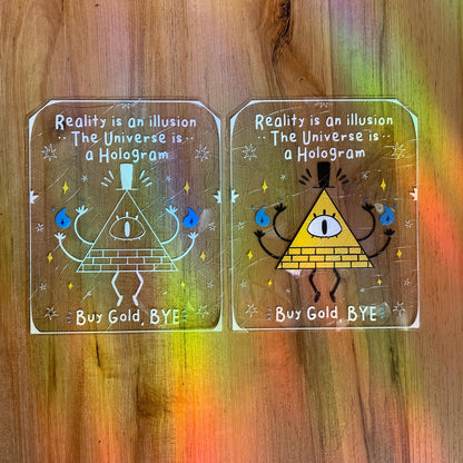 Bill Cipher Pegatina atrapasol reutilizable para ventana Gravity Falls