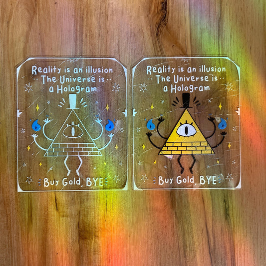 Bill Cipher Pegatina atrapasol reutilizable para ventana Gravity Falls