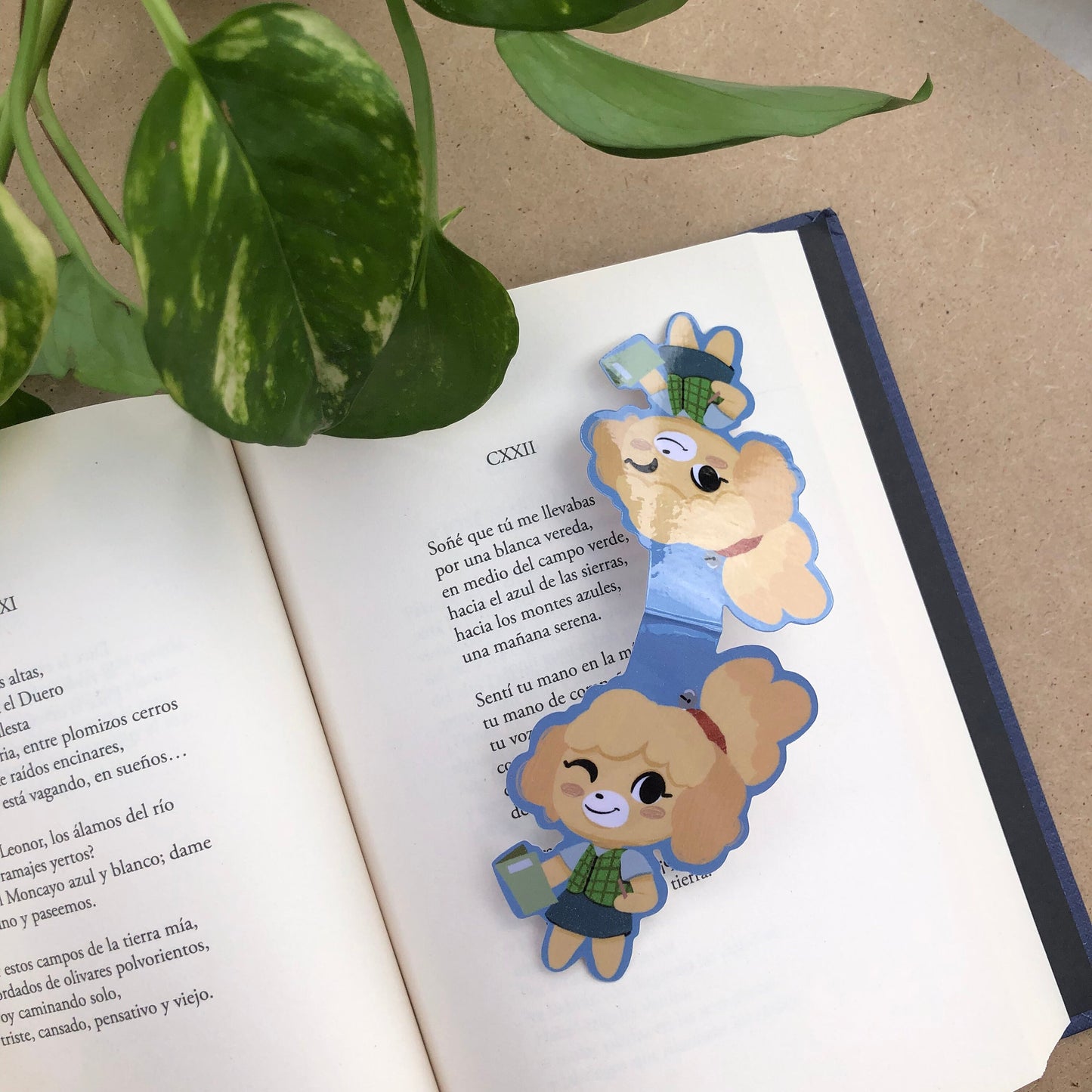 Canela Isabelle Animal Crossing Marcapáginas | Separador magnético Punto de Libro | Hecho a mano Handmade | Animal Crossing New Horizons