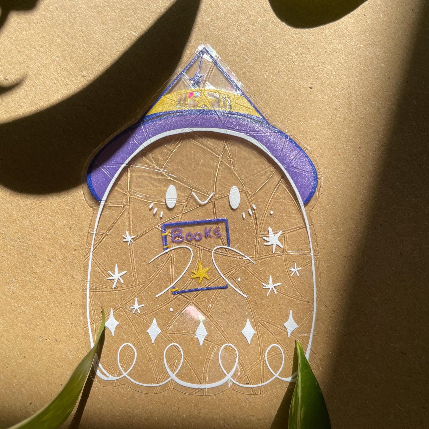 Spooky Boo...ks Pegatina atrapasol reutilizable para ventana Fantasma Halloween