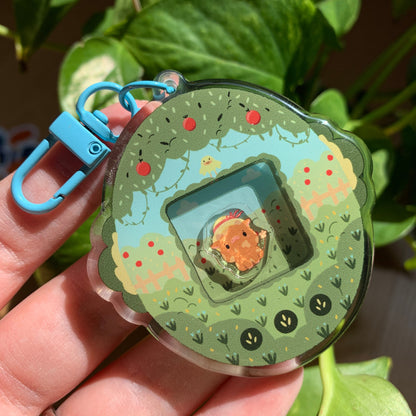 Llavero vaquita marrón | Tamagotchi shaker