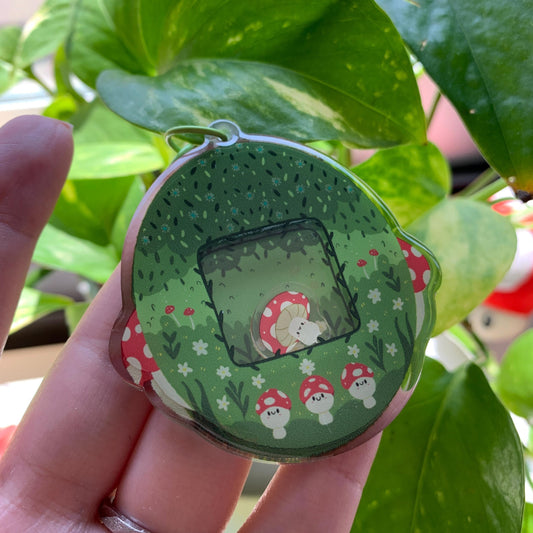 Shaker Champiñon Llavero | Tamagotchi shaker Keychain Champiñones Mushroom Seta Silvestre