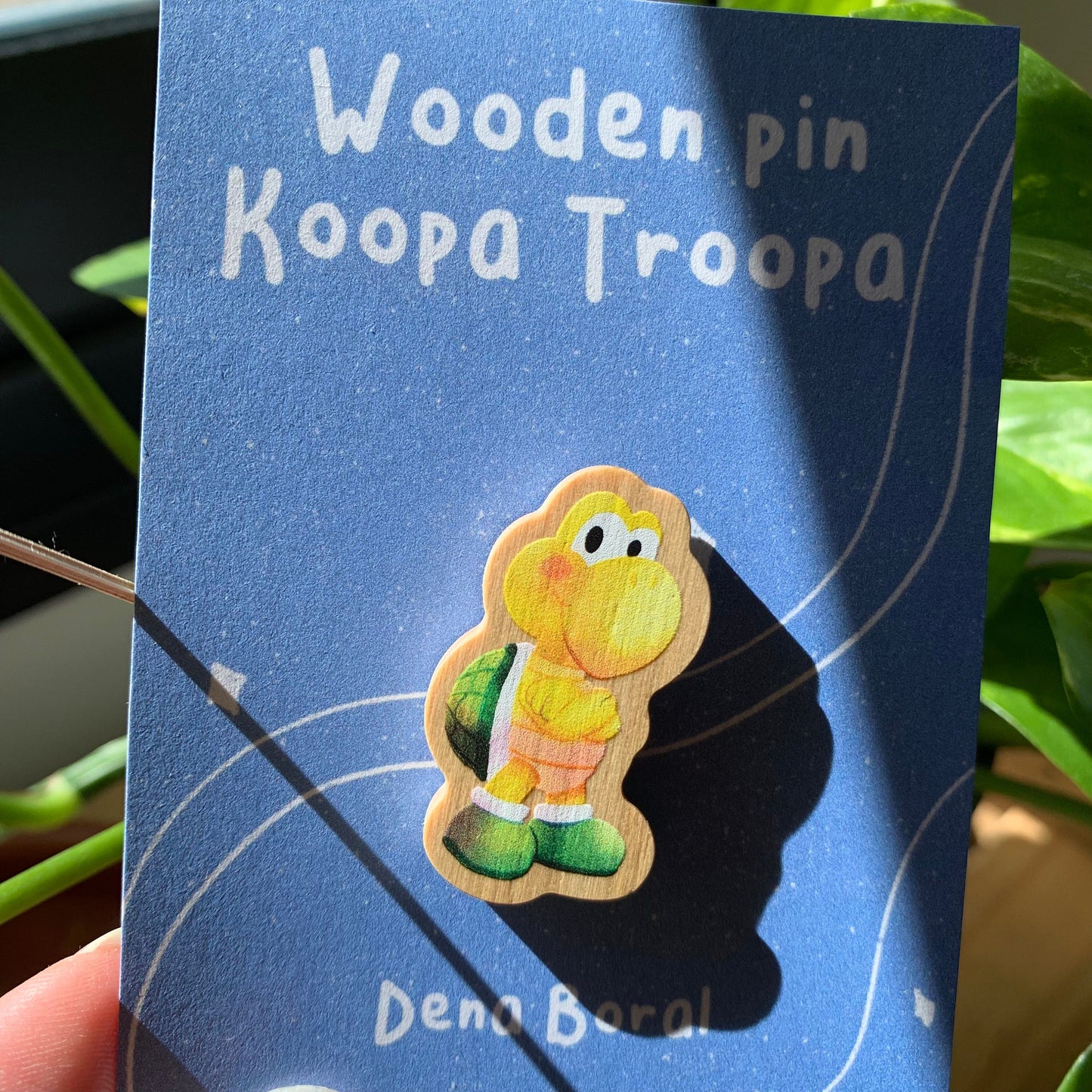 Wooden Pin, koopa troopa Super Mario Bros, Nintendo Switch Badge