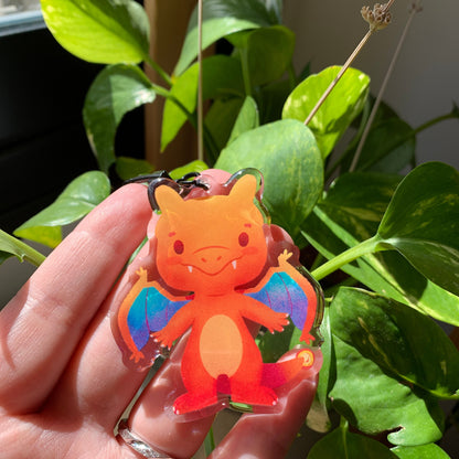 Charizard-Poke Keyring | llavero | Fanart colgante regalo llaves mochila