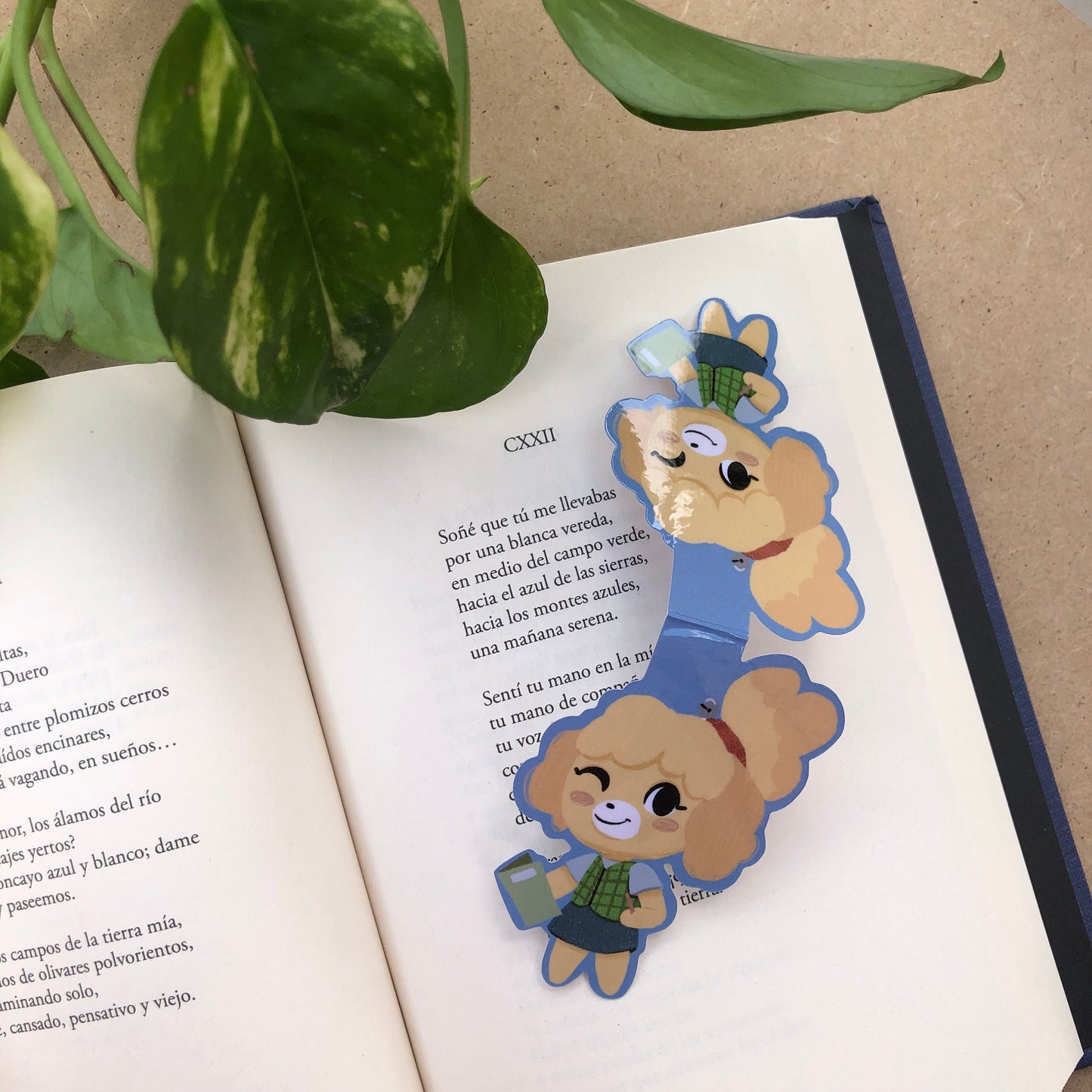 Canela Isabelle Animal Crossing Marcapáginas | Separador magnético Punto de Libro | Hecho a mano Handmade | Animal Crossing New Horizons