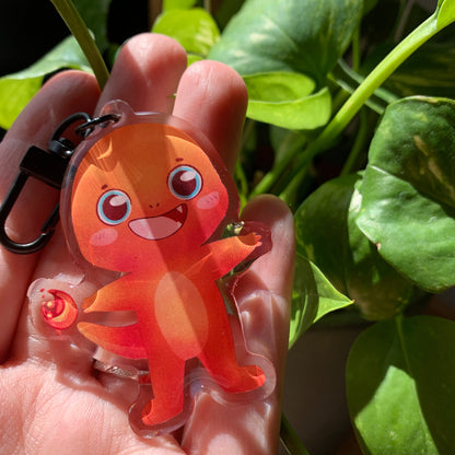 Charmander-Poke Keyring | Poke llavero | Fanart colgante regalo llaves mochila
