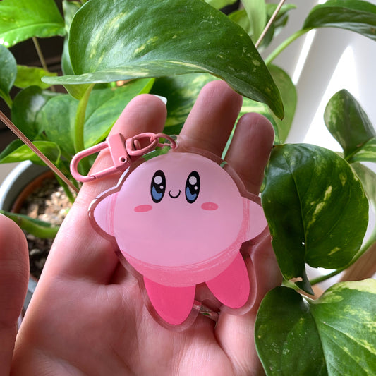 Llavero Kirby |Keyring Keychain Acrilico colgante regalo llaves mochila Keychain