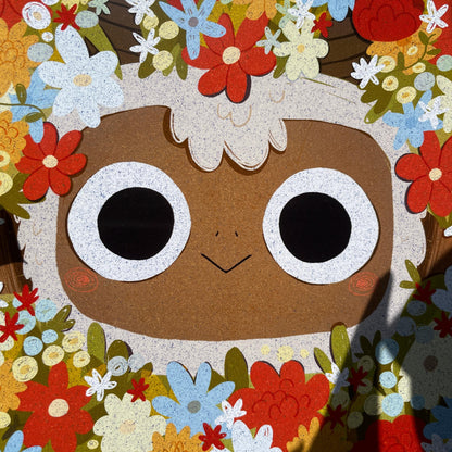 Print Cult of the Lamb Flowers, Fanart de la colección de ilustraciones "Cult of the Lamb"