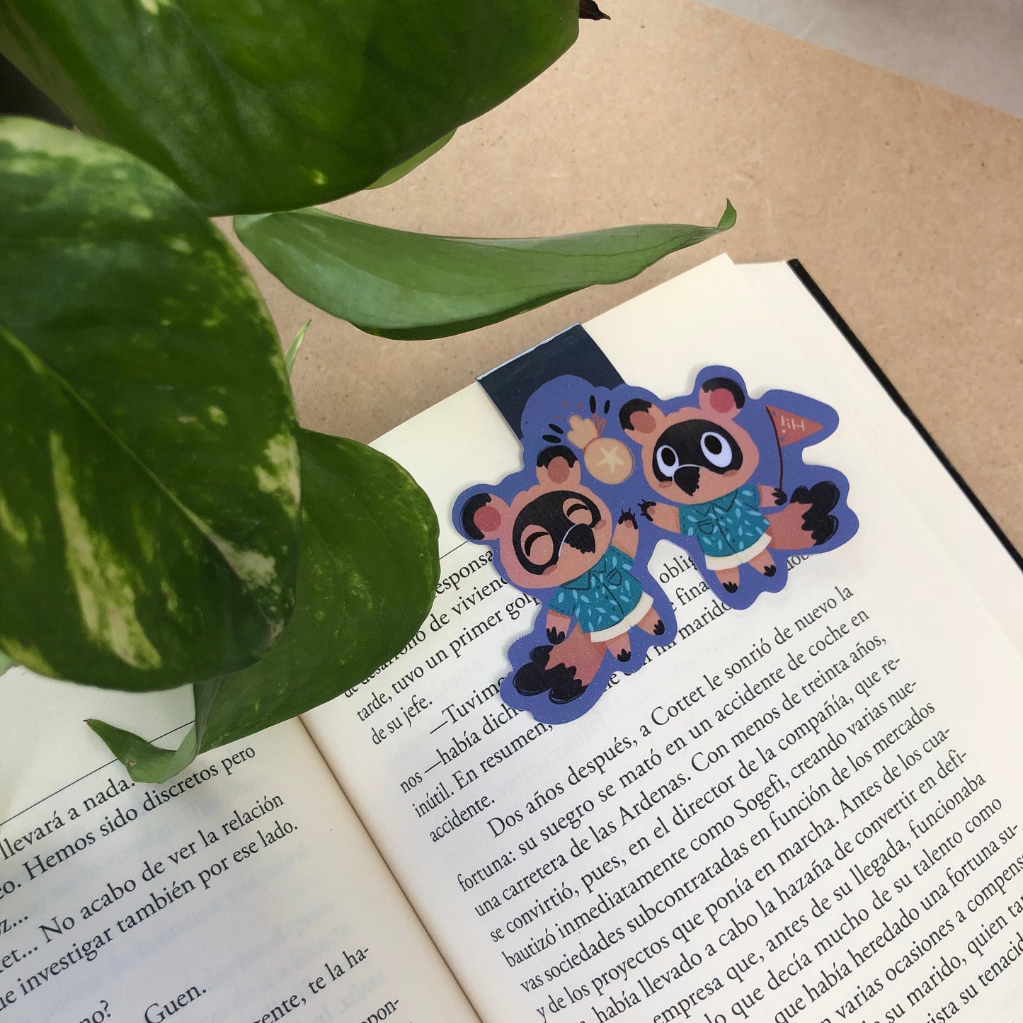 Tendo & Nendo (Timmy Tommy) Animal Crossing Marcapáginas | Separador magnético Punto de Libro | Hecho a mano Handmade | New Horizons