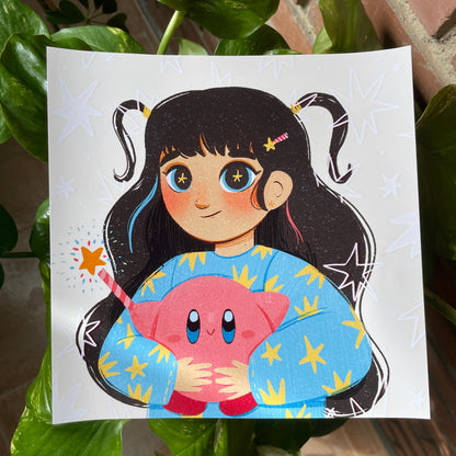 Print Kirby Fanart Ilustración Impresa