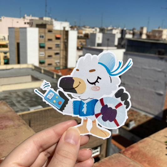 Pegatina Gulliver Animal Crossing New Horizons | Cuaderno Decoración iPad Portatil Stickers Removible