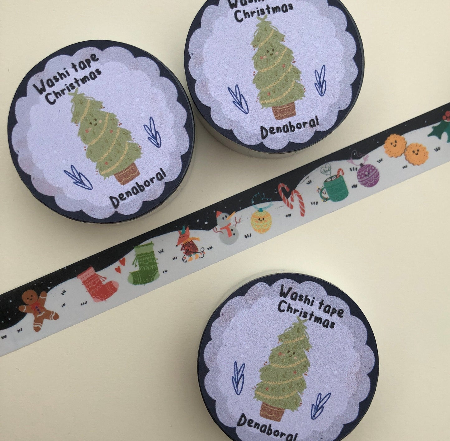 Navidad Washi Tape | Christmas Planner Tapes Handmade | Christmas Gift Card Design Gift Packaging | Cute Pattern Decorative Tape