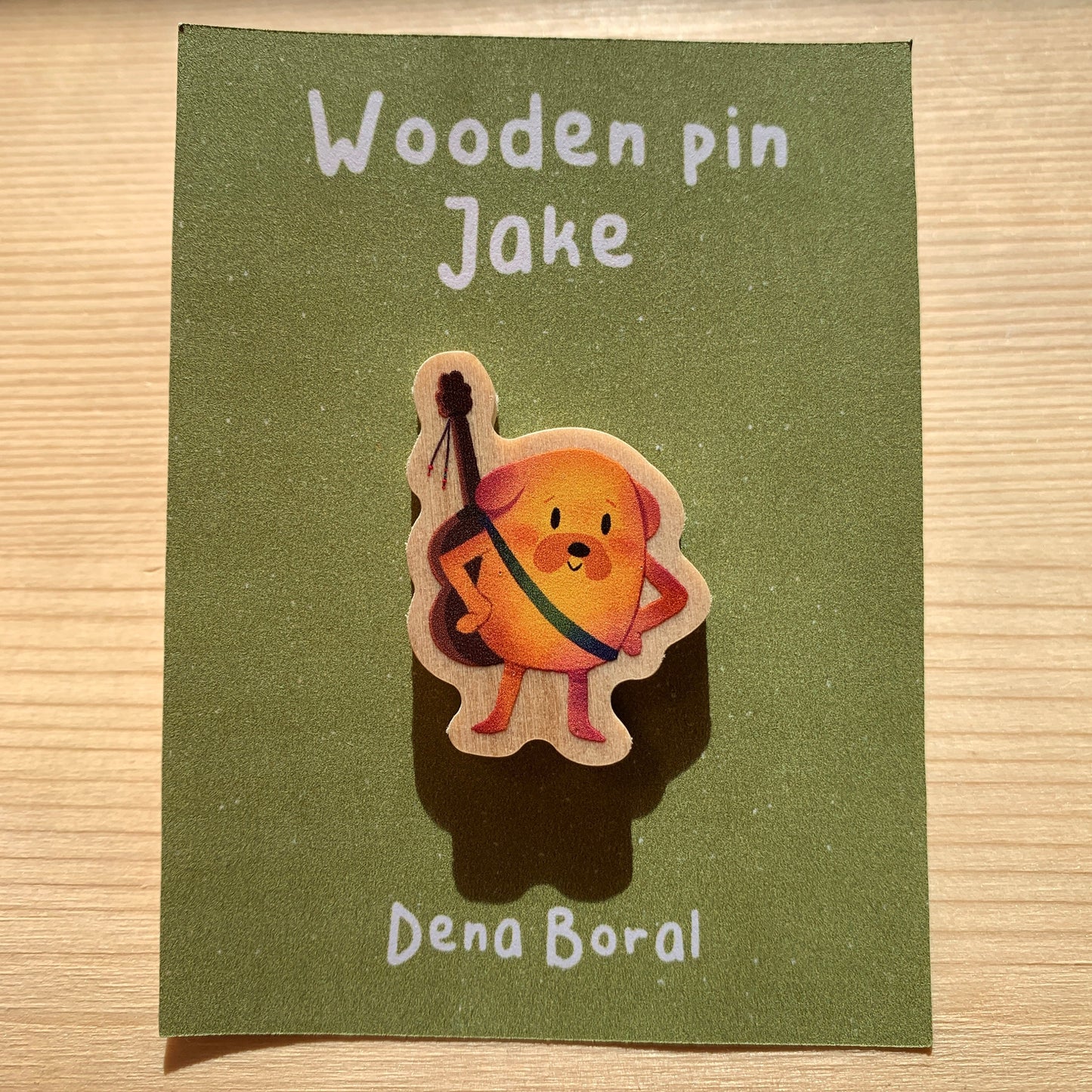 Pin de Madera Jake Hora de Aventuras | Jake el perro Wooden Pin Inspired | Pin Original Regalo Eco Friendly Madera Natural