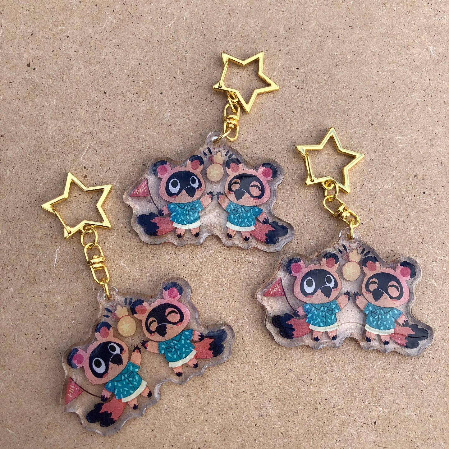 Timmy Tommy  Keyring | Nendo Tendo llavero | Animal Crossing Llavero | New Horizons | Llavero colgante regalo llaves mochila Keychain