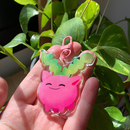 Hoppip-Poke Keyring | Poke llavero | Fanart colgante regalo llaves mochila