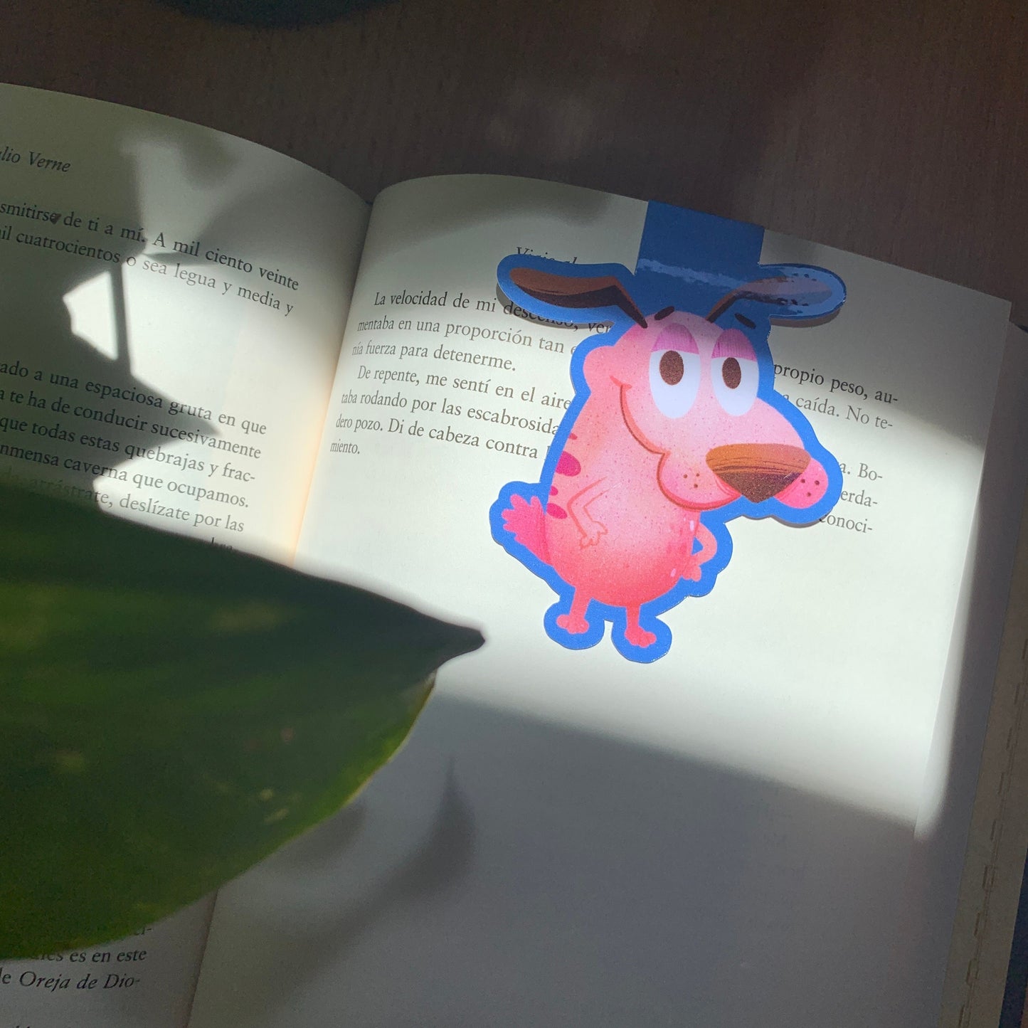 Agallas El Perro Cobarde Marcapáginas: Separador magnético, punto de libro hecho a mano