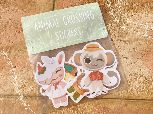 Pack 5 pegatinas Animal Crossing