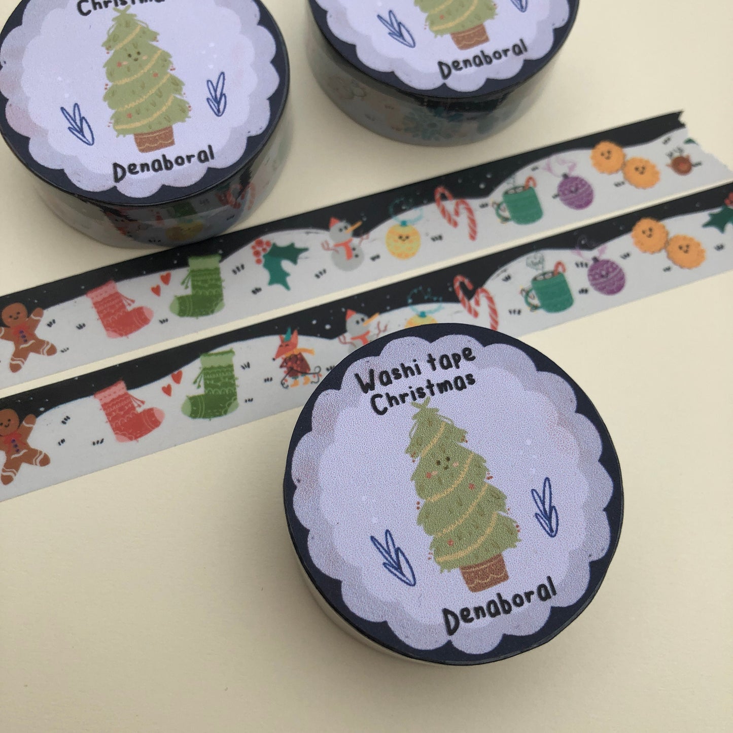 Navidad Washi Tape | Christmas Planner Tapes Handmade | Christmas Gift Card Design Gift Packaging | Cute Pattern Decorative Tape