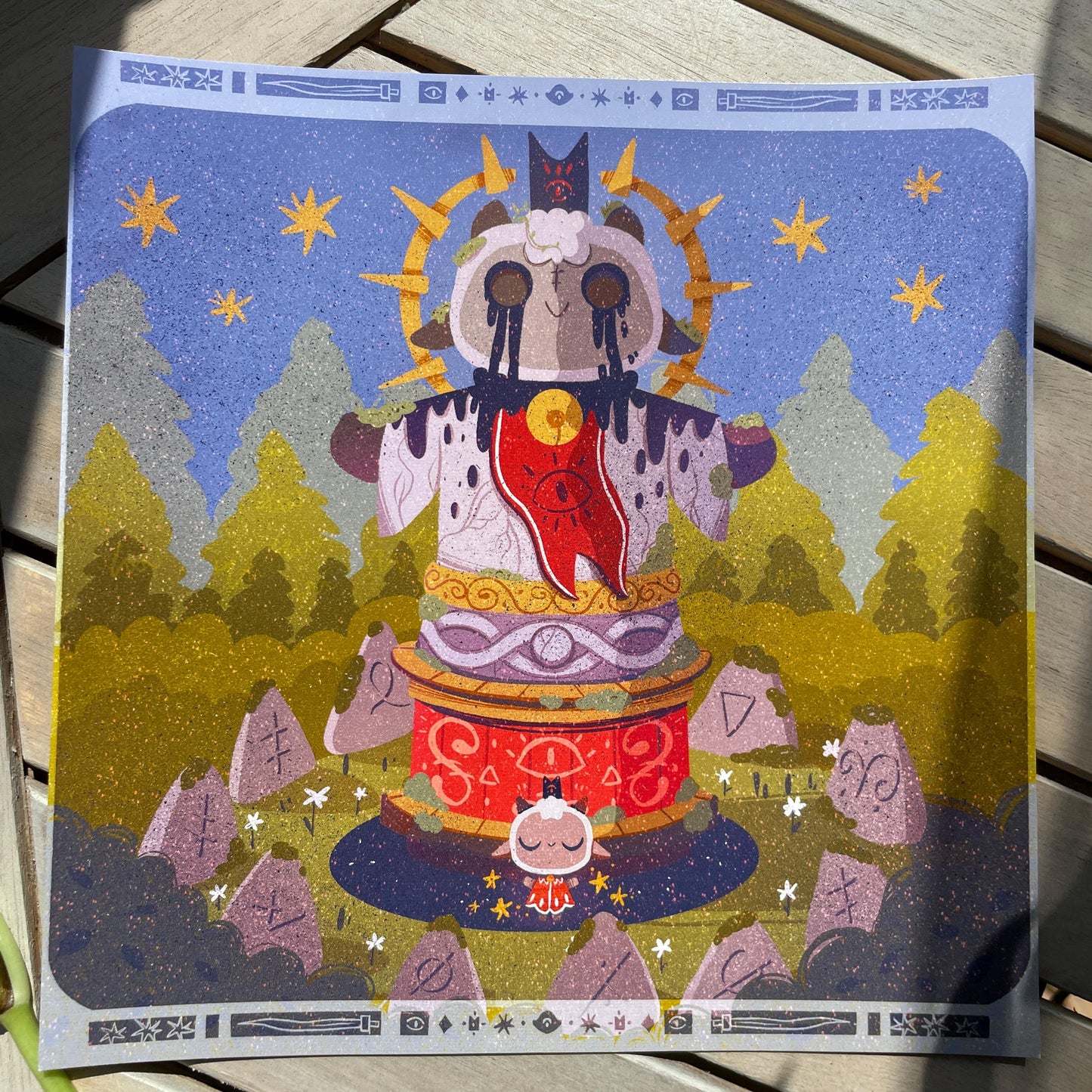 Print Cult of the Lamb Totem | Fanart | Ilustración impresa Cult of the Lamb Collection