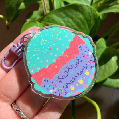 Llavero gato naranja | Tamagotchi shaker