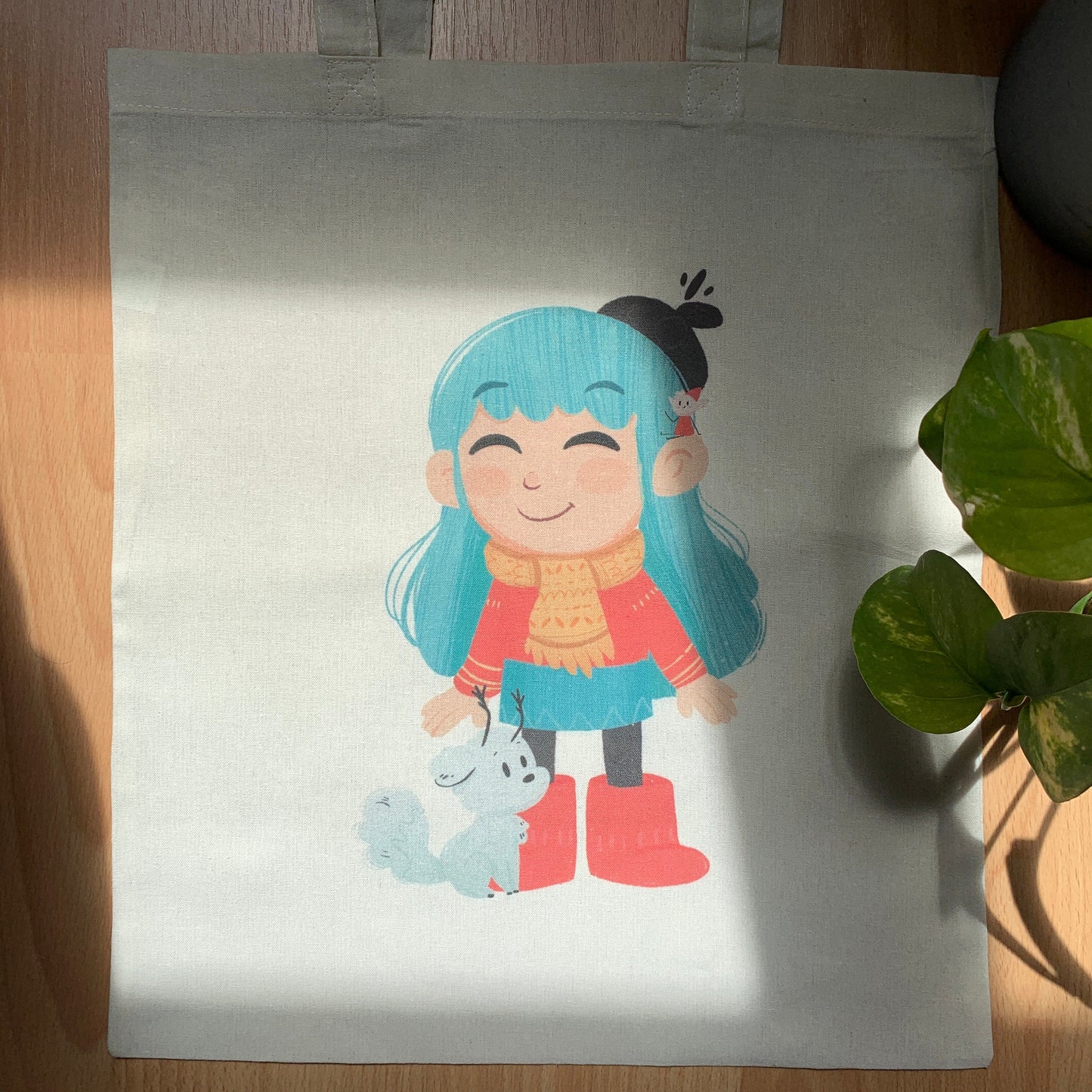 Tote Bag Hilda | Totebag Fanart Hilda The Series | Netflix Fan Art 100% Cotton 40x40cm 16x16inch