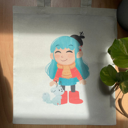 Tote Bag Hilda | Totebag Fanart Hilda The Series | Netflix Fan Art 100% Cotton 40x40cm 16x16inch
