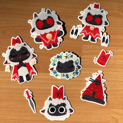 Pack Pegatinas Cult Of The Lamb | Stickers Pack | Fanart