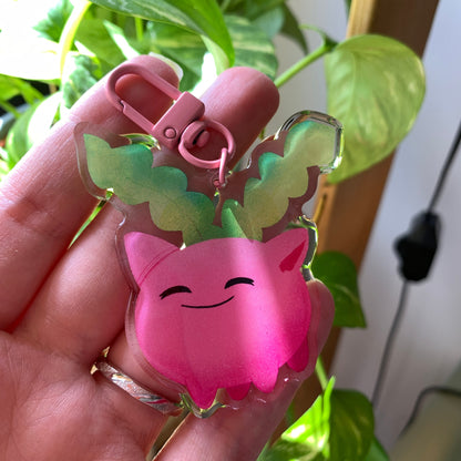 Hoppip-Poke Keyring | Poke llavero | Fanart colgante regalo llaves mochila